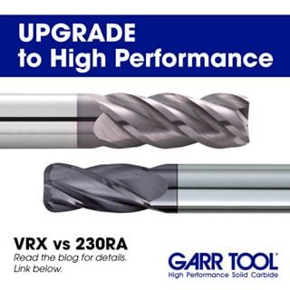 Did you know that GARR TOOL’s VRX Series is the exact same price as our coated general purpose 230RA/330MA lines?

Upgrade to High Performance. The GARR TOOL VRX Series: Built for performance, priced for production.
__
https://www.garrtool.com/high-performance-low-price-vrx-series-by-garr/
You can now easily access any of the links on our posts. Just click the link in bio, then click the relevant photo.
__________
#VRX #GARRTOOL #solidcarbide #cnc #machining #carbide #cuttingtools #carbidecuttingtools #endmill #drill #tool #toolporn #americanmanufacturing #manufacturing #mfg #cnctools #endmills #tools #cncmill #cncporn #engineering #instamachinist #machinistlife #runcnc #cncmilling #americanmade #madeinUSA #freshchipsdaily #cncmachining #madeinmichigan
